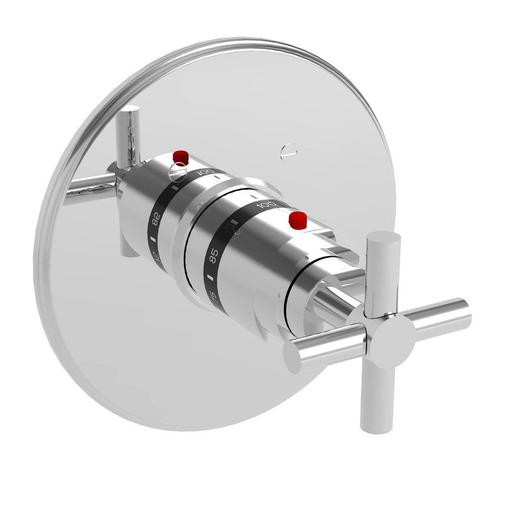 Satin Nickel Thermostatic Trim Plate with Handle E520