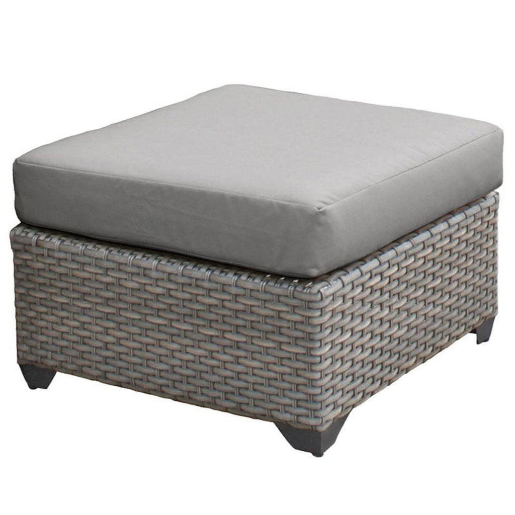 2 Piece Curved Armless Patio Sofa with Ottoman O8824