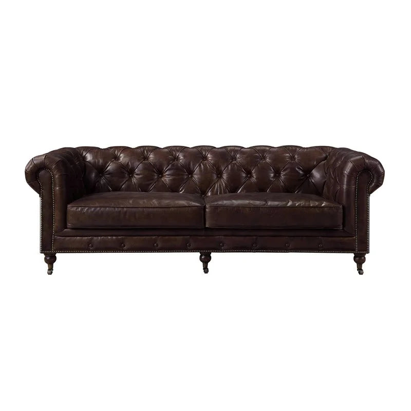 Top Grain Leather Tufted Sofa Z23874
