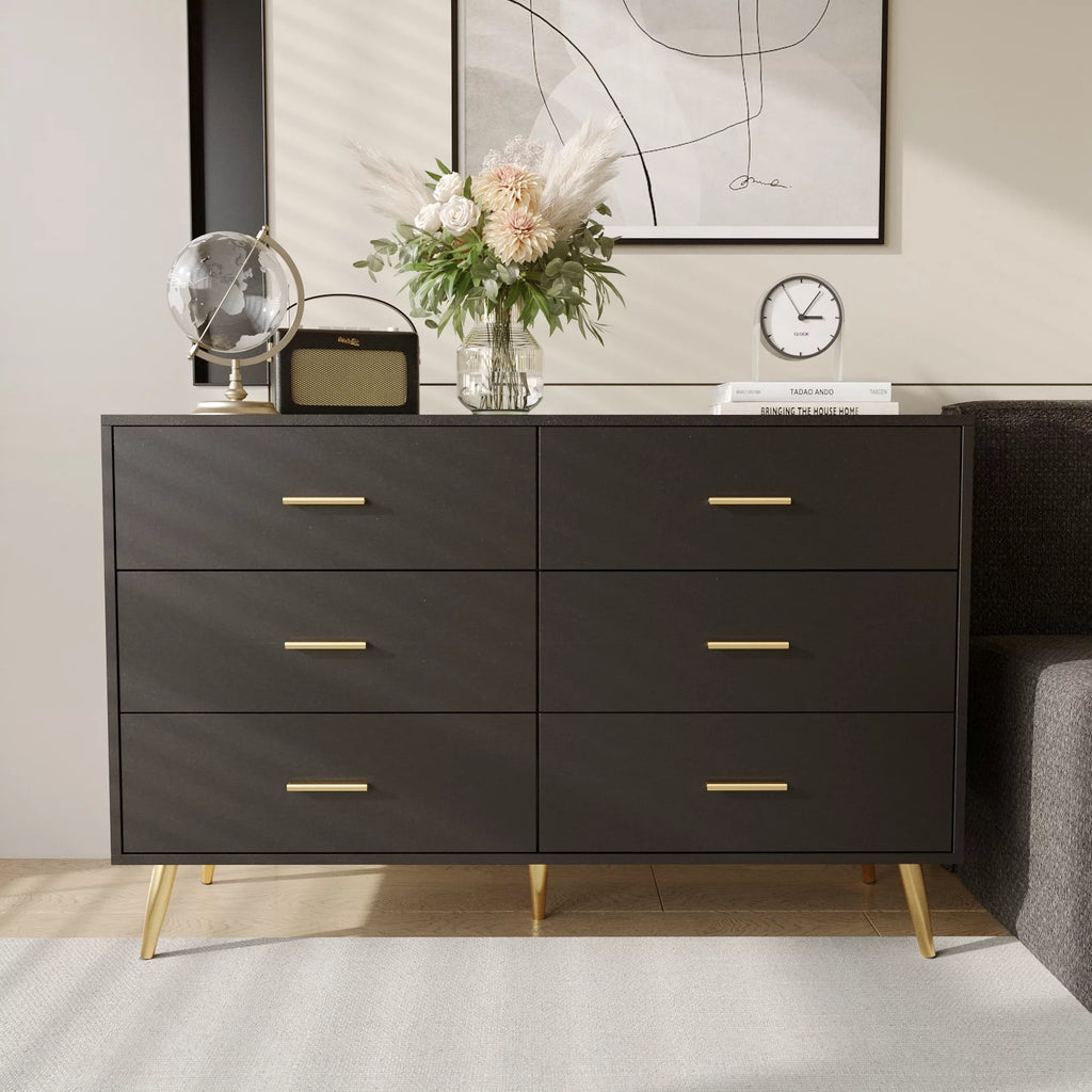White 7 Drawer Wood Dresser C2837