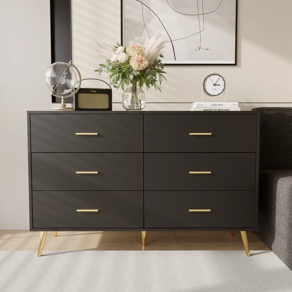 White 7 Drawer Wood Dresser C2837