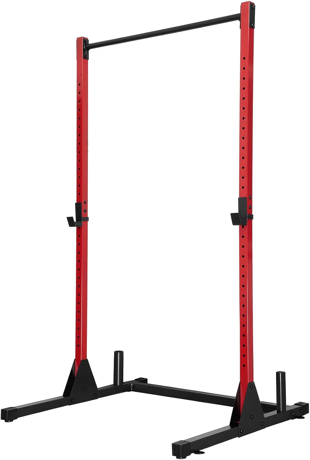 Adjustable Power Cage Squat Rack Stand with J-Hooks H340999