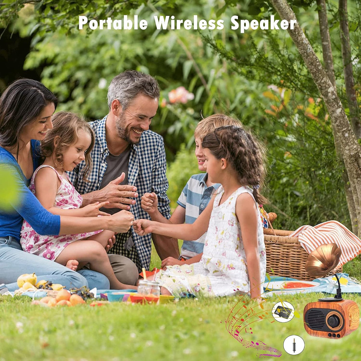 Vintage Wireless Portable Rechargeable Speaker A268780