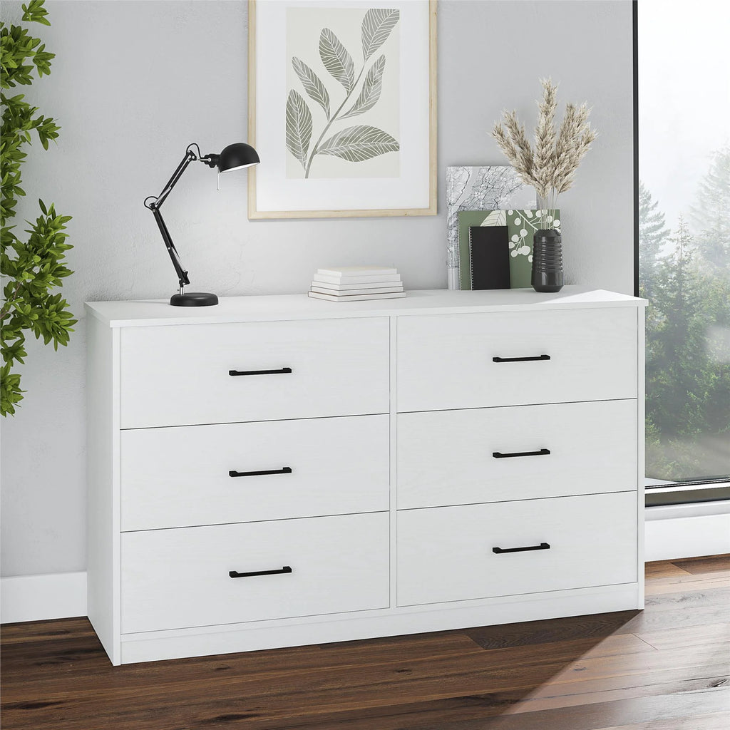 Black Oak 6 Drawer Dresser D41188