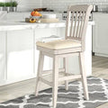 Antique White Swivel Counter Stool F355