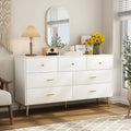 White 7 Drawer Wood Dresser C2837