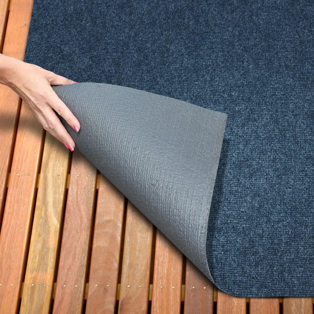 Indoor Outdoor Carpet with Rubber Marine Backing - Blue - 6 Feet x 25 Feet C30669