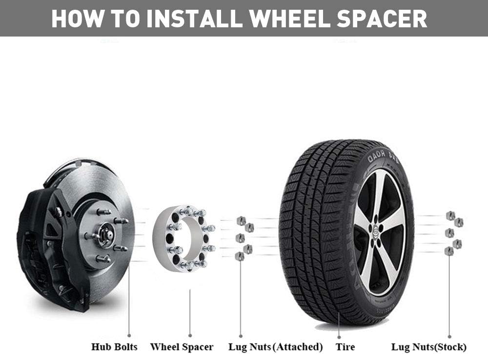 2PC 2 Inch Wheel Adapters with 14x1.5 Studs O17294