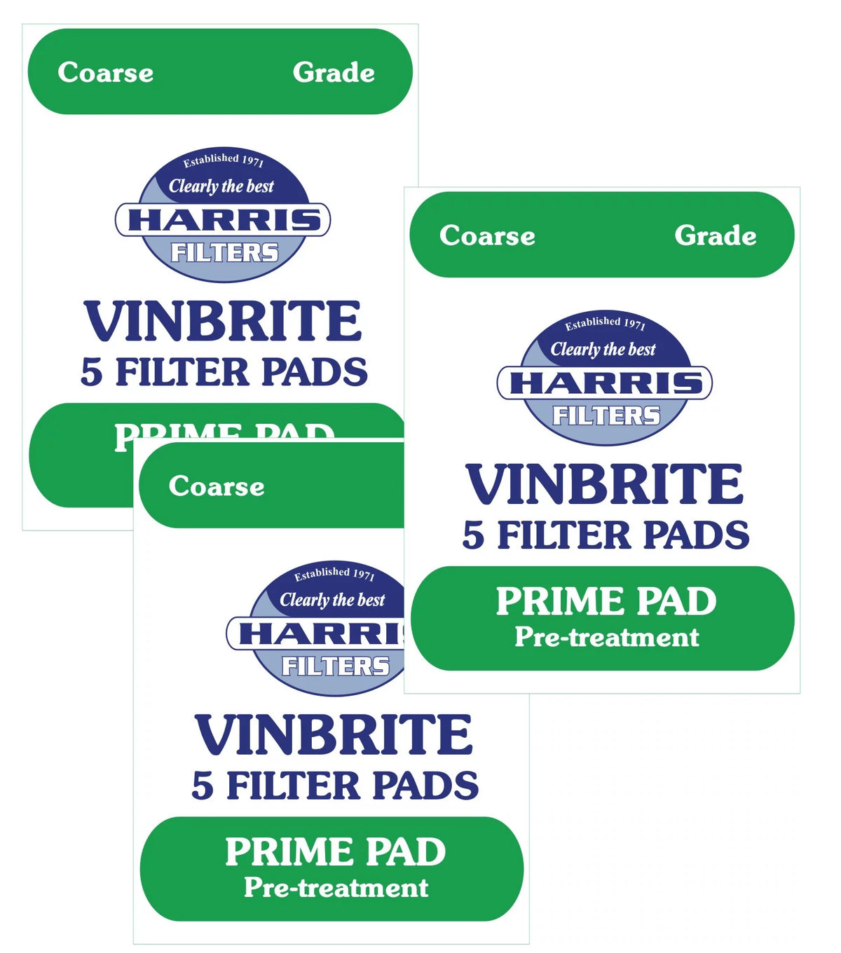 Harris Prime Pre-Filter Pads 5-pack O5999
