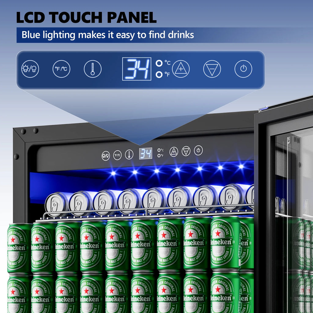 15 Beverage Cooler 32 Bottle Wine Fridge Glass Door B654299