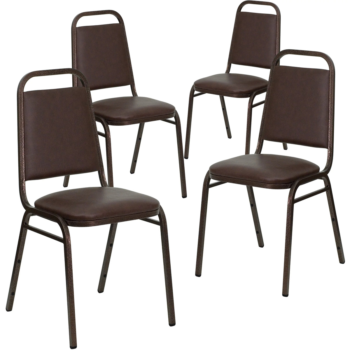 4 Pack Black Vinyl Stacking Banquet Chair Y9133