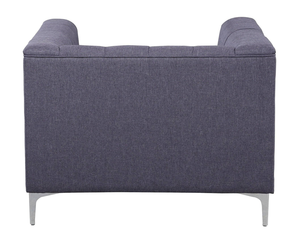 Grey Fabric Tufted Club Chair U47113