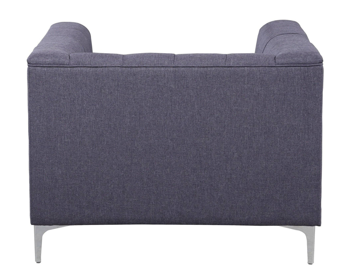 Grey Fabric Tufted Club Chair U47113