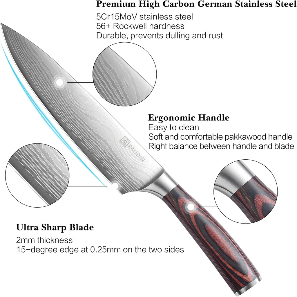 3 Pieces German High Carbon Stainless Steel Knife Set C597658