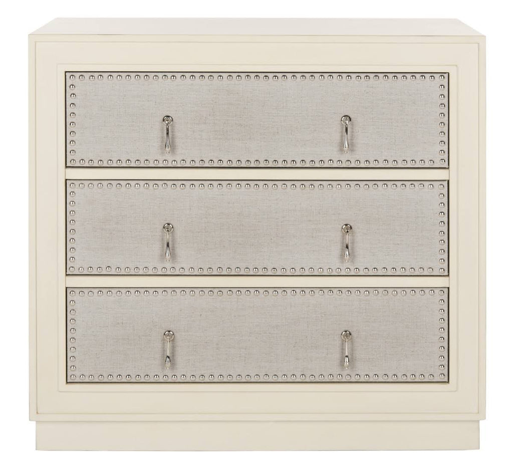 Beige Light Grey 3-Drawer Chest Z219276