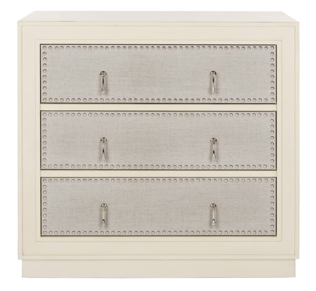 Beige Light Grey 3-Drawer Chest Z219276