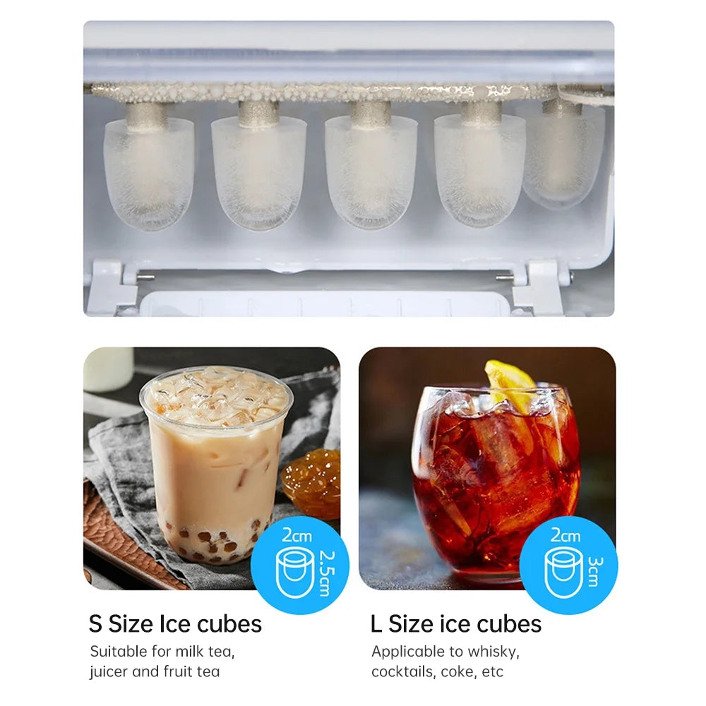 Countertop Ice Maker 26lbs Self-Cleaning Ice Machine with Basket K773737