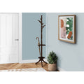 Cappuccino Solid Wood Coat Rack with Umbrella Holder N371593