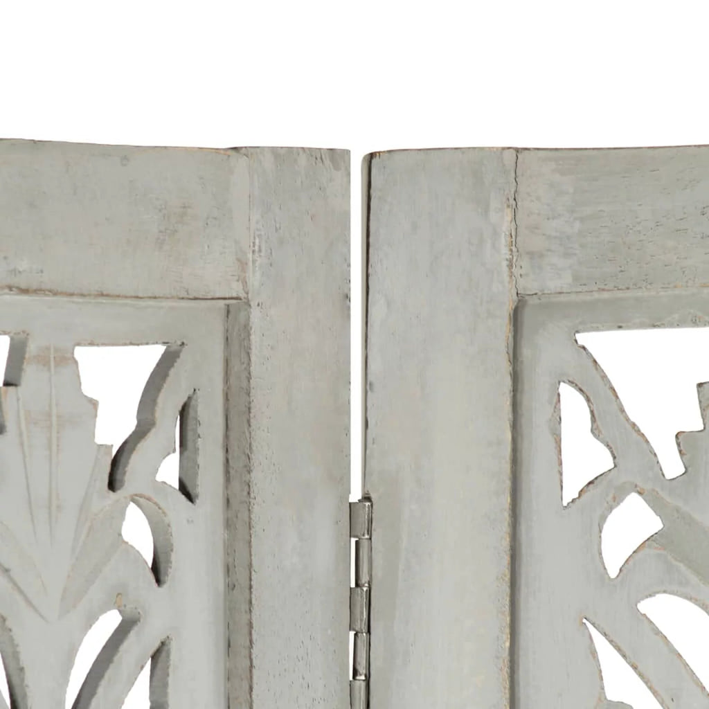 Hand Carved 5-Panel Mango Wood Room Divider E40397