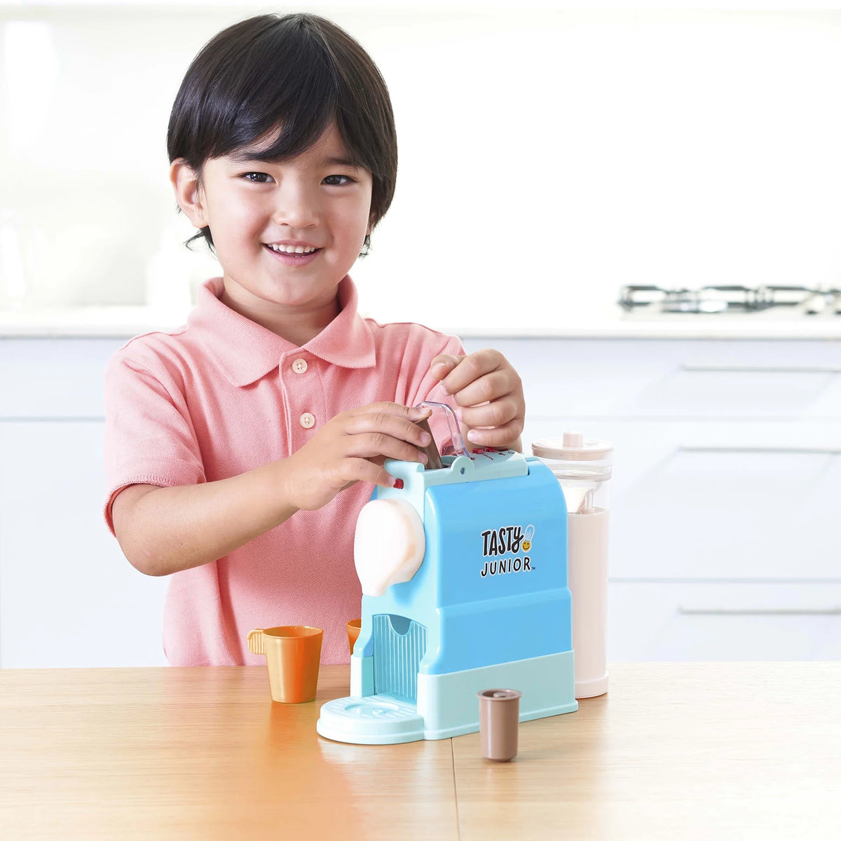Pretend Play Toy Coffee Maker Set with Lights & Sound R463
