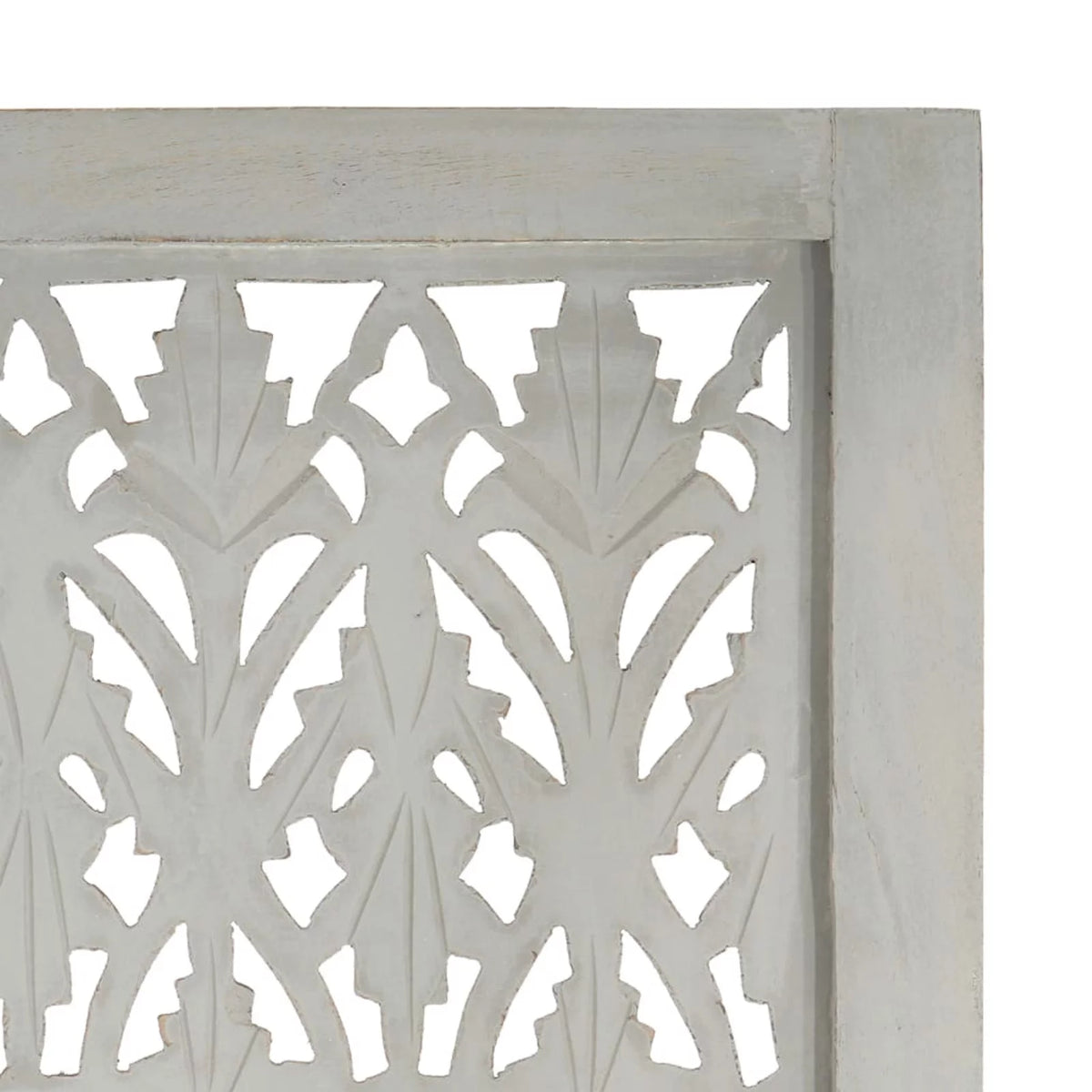 Hand Carved 5-Panel Mango Wood Room Divider E40397