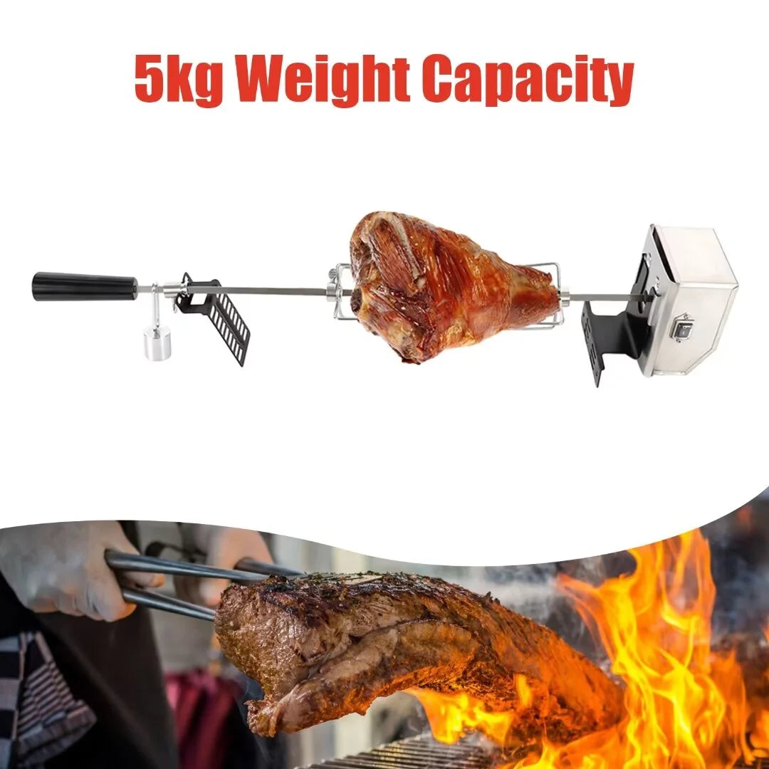 110V Stainless Steel Universal Complete Grill Rotisserie Kit F70870