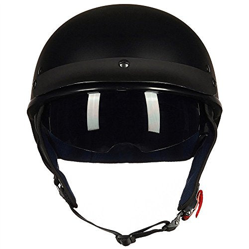 Half Helmet Motorcycle Open Face Sun Visor DOT Approved Y68096