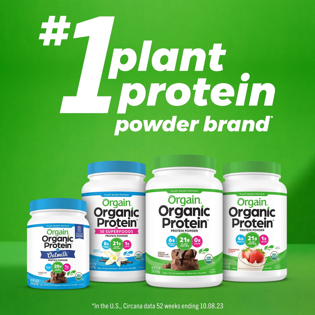 Organic Vegan 21g Protein Powder Creamy Chocolate 2.03lb R345
