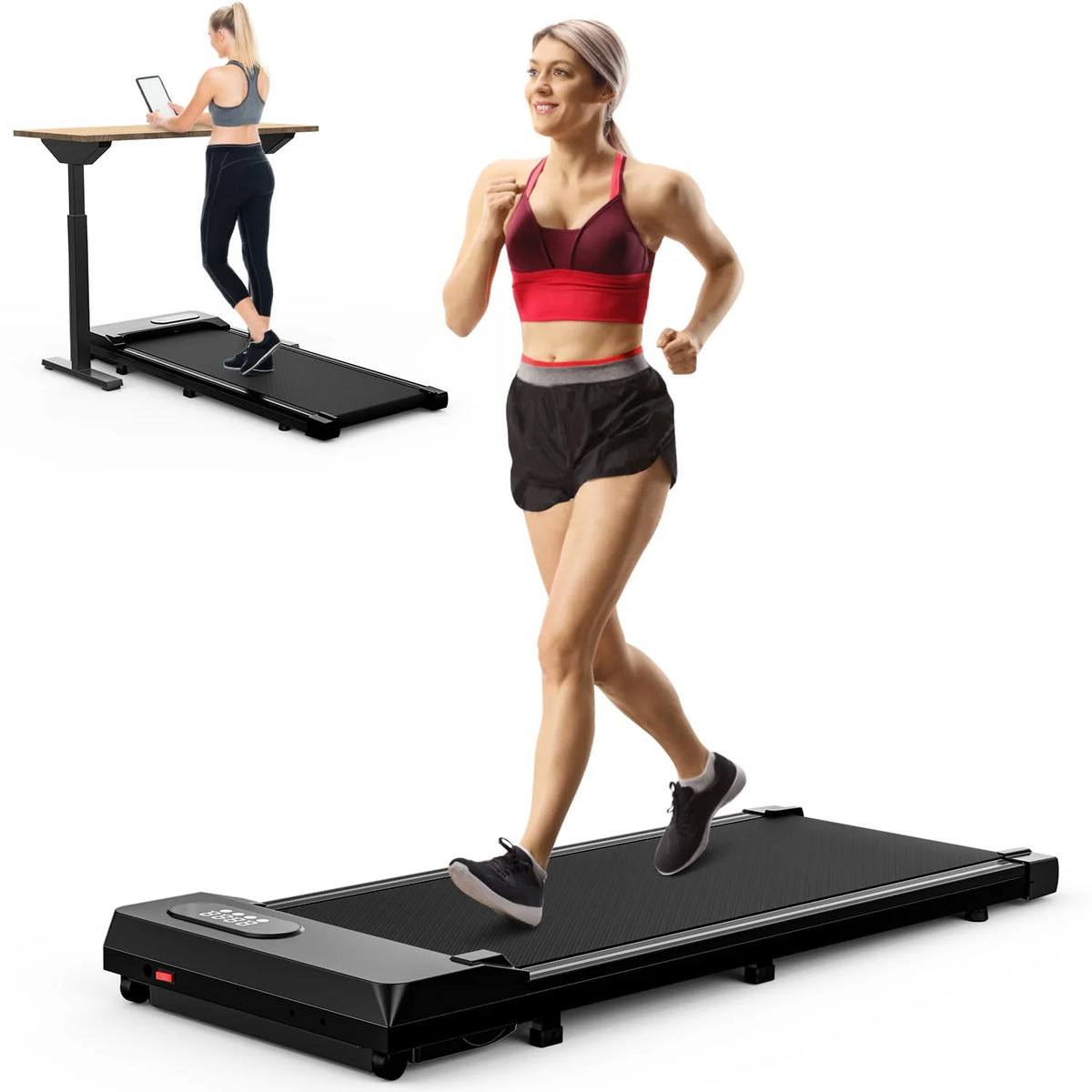 Under Desk Treadmill 265 Lb Capacity Black R2942