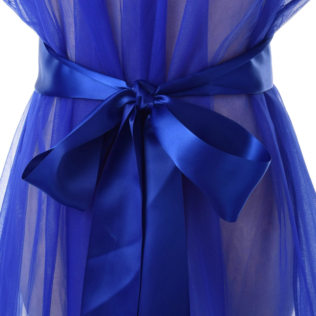 Sheer Long Tulle Robe G44090