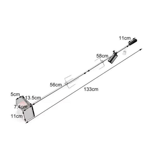 110V Stainless Steel Universal Complete Grill Rotisserie Kit F70870