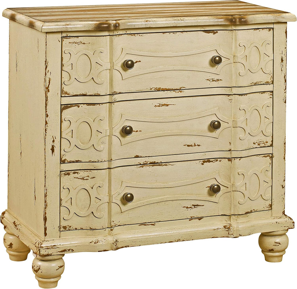 Cream Ornate Drawer Chest Storage Cabinet Z29669