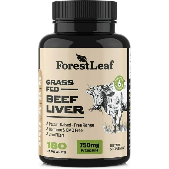 Grass Fed Beef Liver Capsules 180 Count O28852