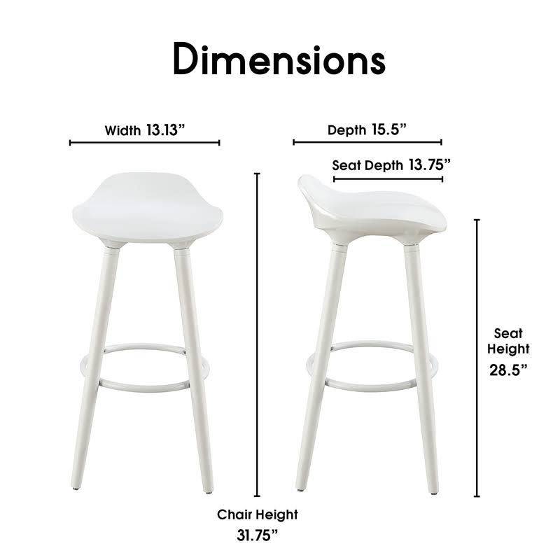 White Bar Stool J46989