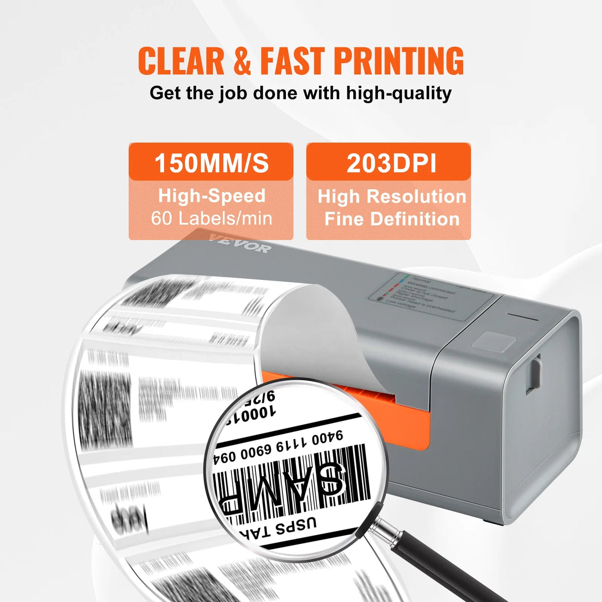 Thermal Label Printer 4X6 203DPI USB/Bluetooth Y785378
