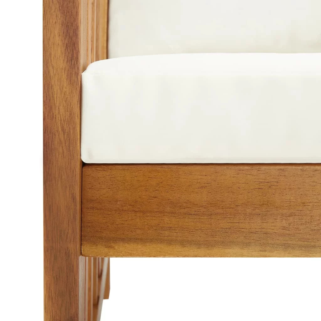 Patio Bench with Cushions Solid Acacia Wood J961868