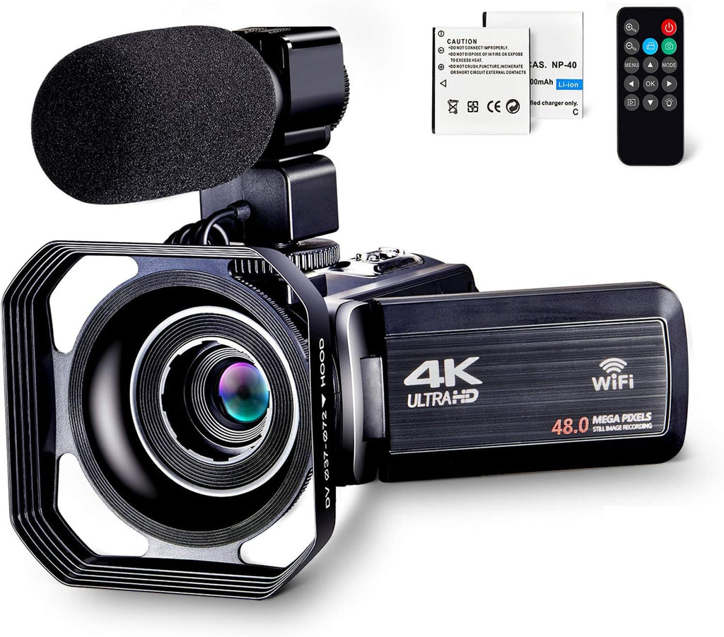 4K 48MP Camcorder with Microphone & Remote Control WiFi Digital Camera B38271