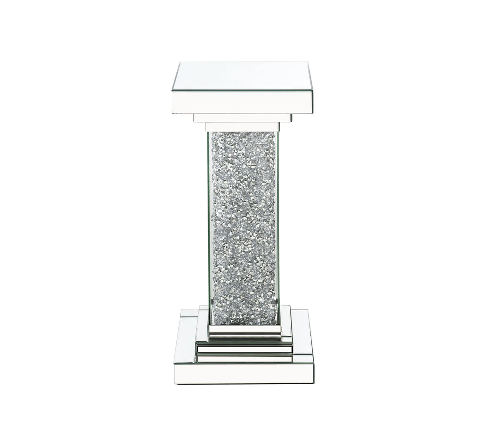 Mirrored Faux Diamonds Pedestal L99506