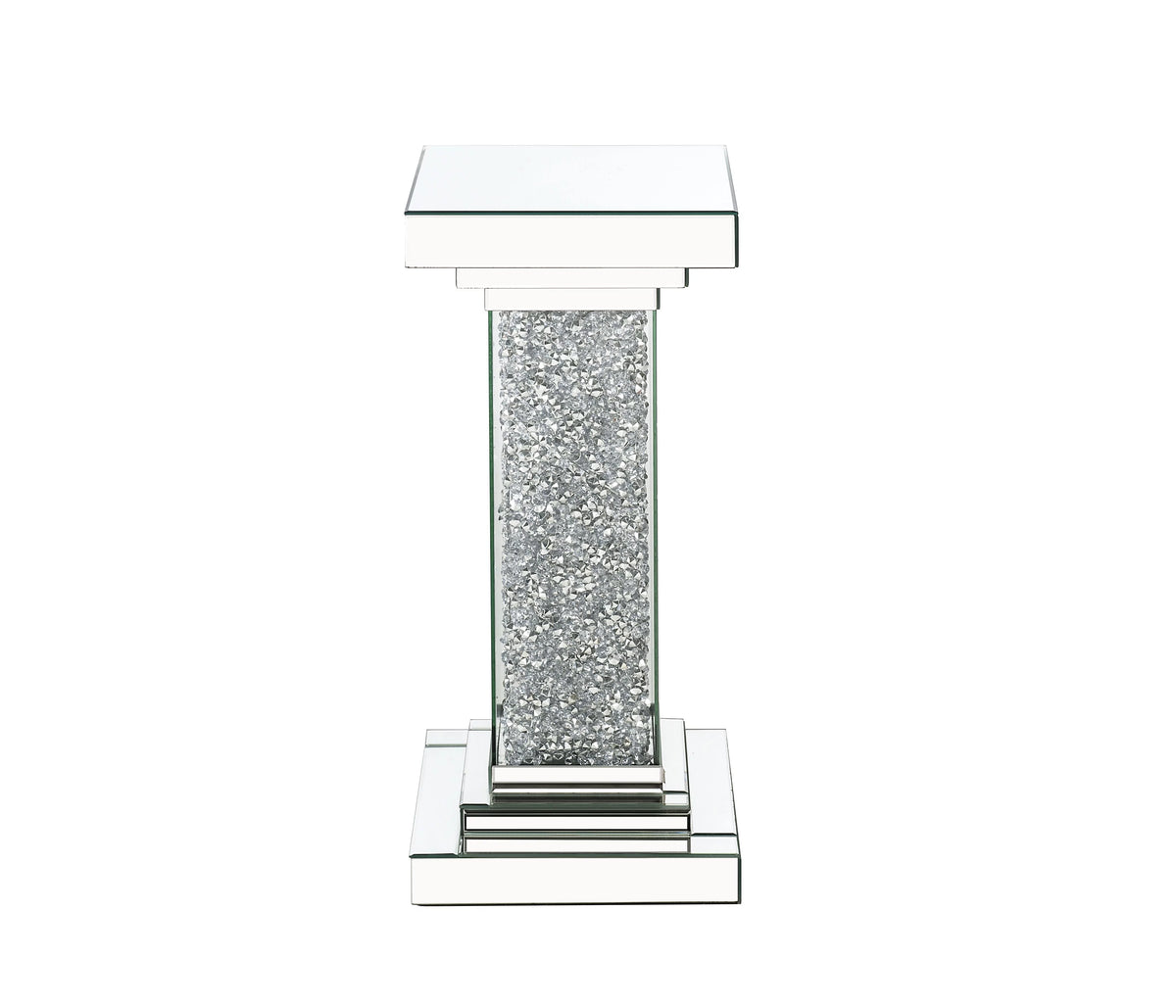 Mirrored Faux Diamonds Pedestal L99506