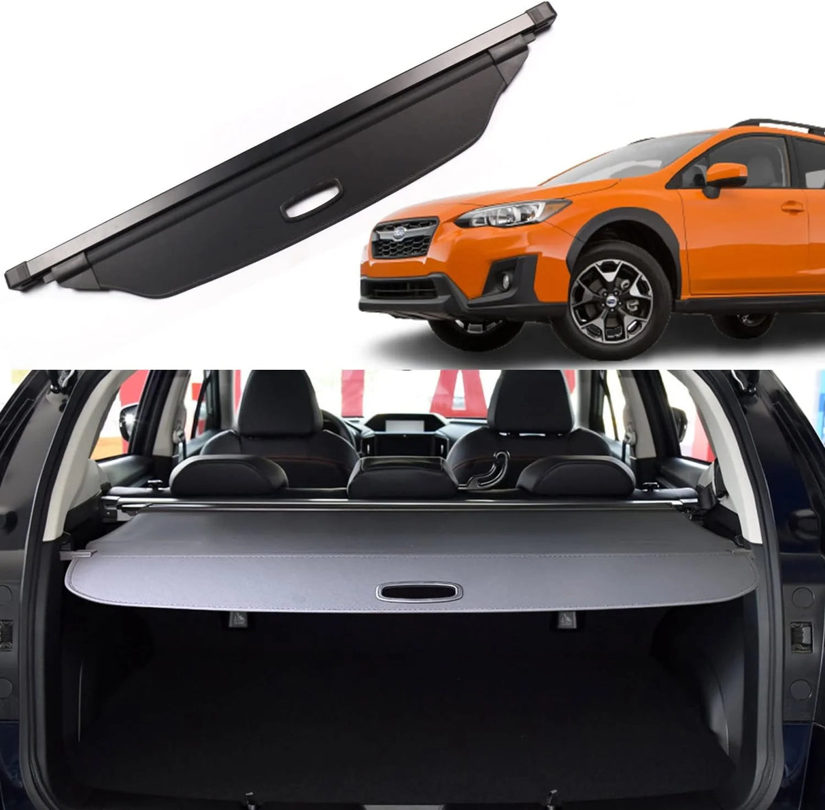Retractable Cargo Cover for Subaru Crosstrek Impreza, Black T314399