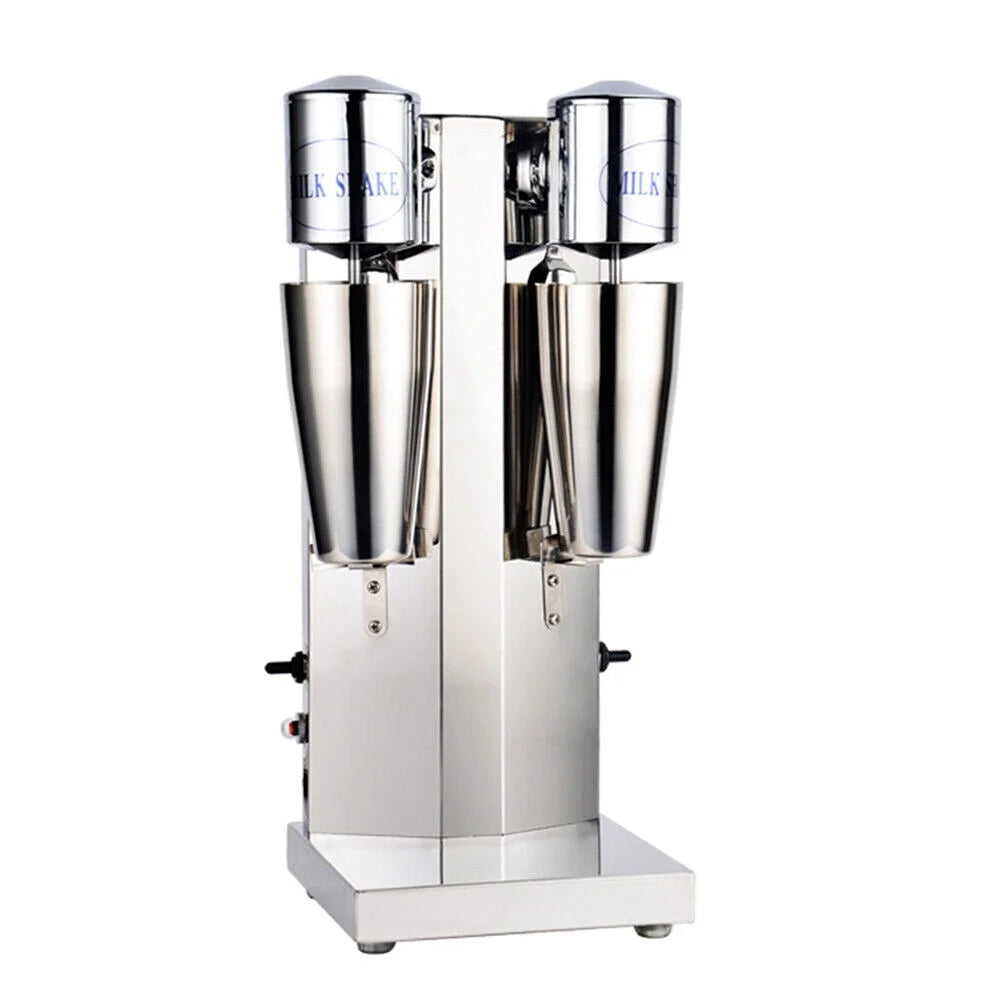 Double Heads Commercial Electric Milkshake Maker Smoothie Blender Stainless Steel 110V 18000RPM C937042