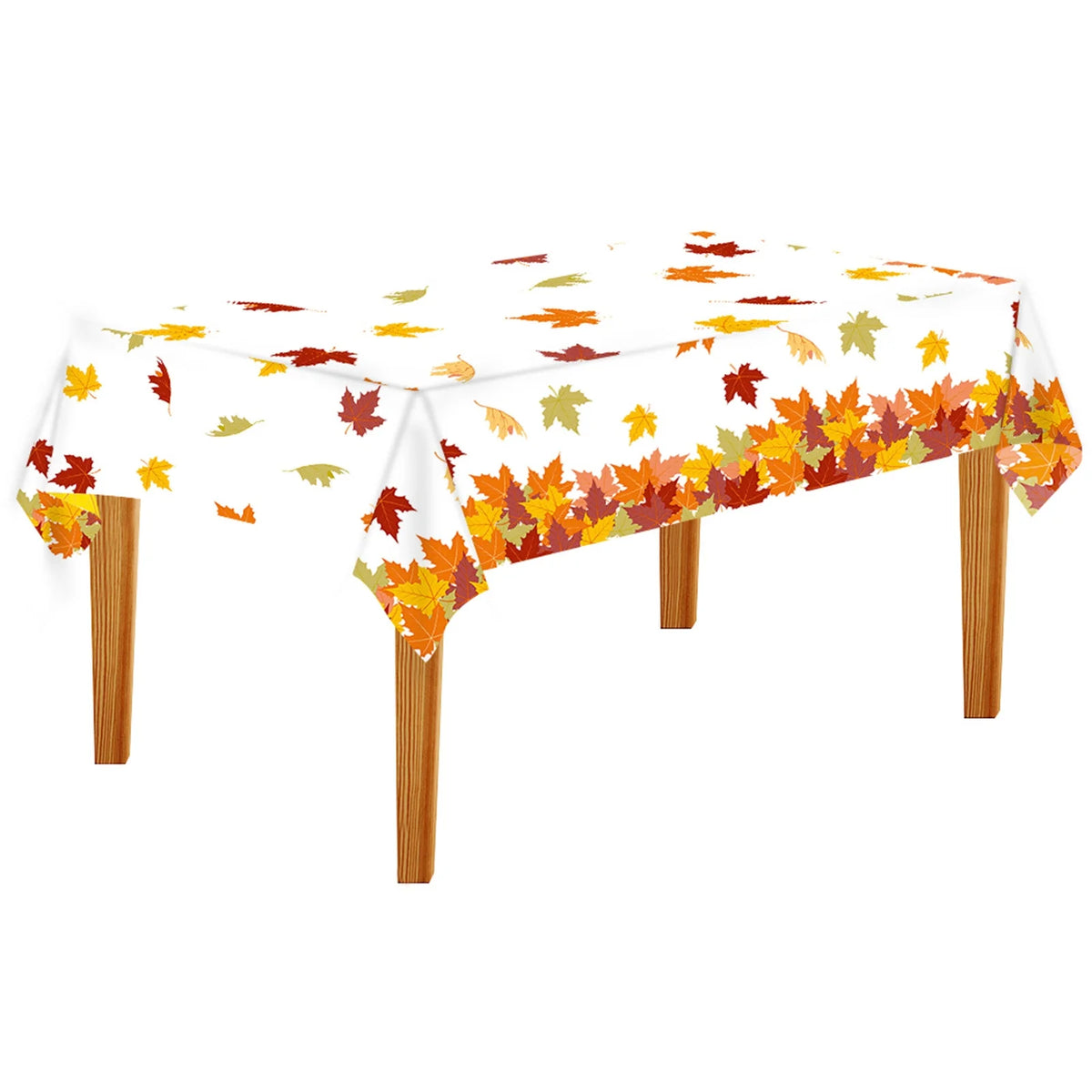 4.5x 9 FT Plastic Fall Leaf Tablecloth G5441