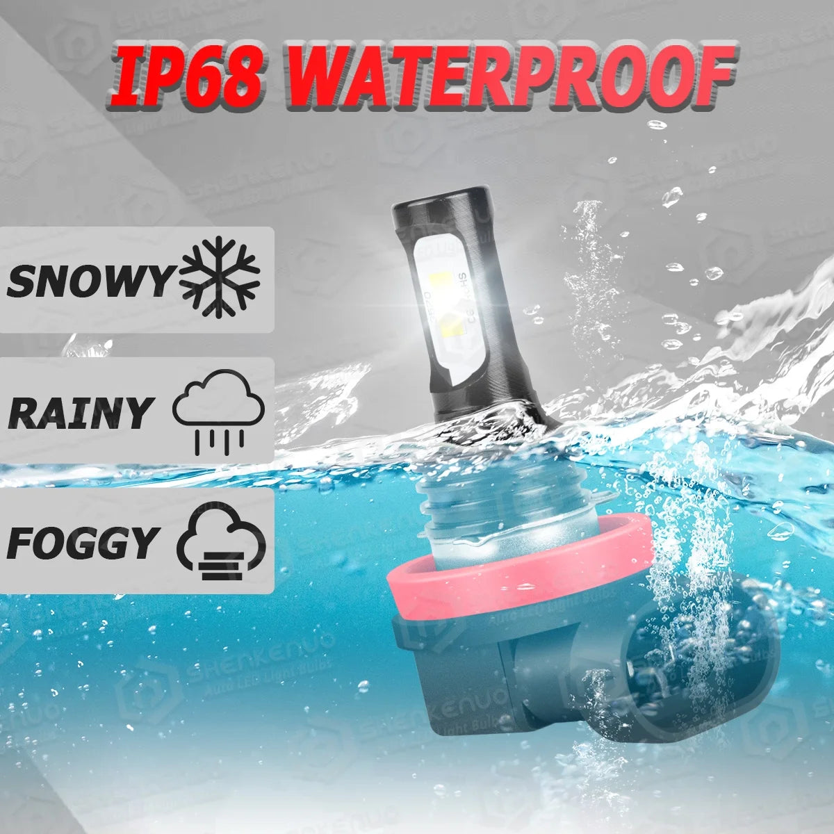 4x LED Headlight Hi/Lo Beam + Fog Light Bulbs J51977