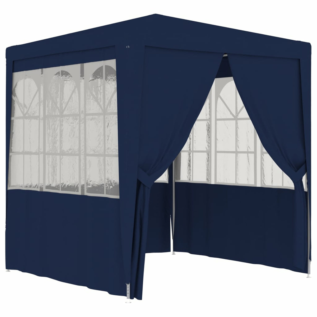 6.6'x6.6' Blue Party Tent with Side Walls Q612