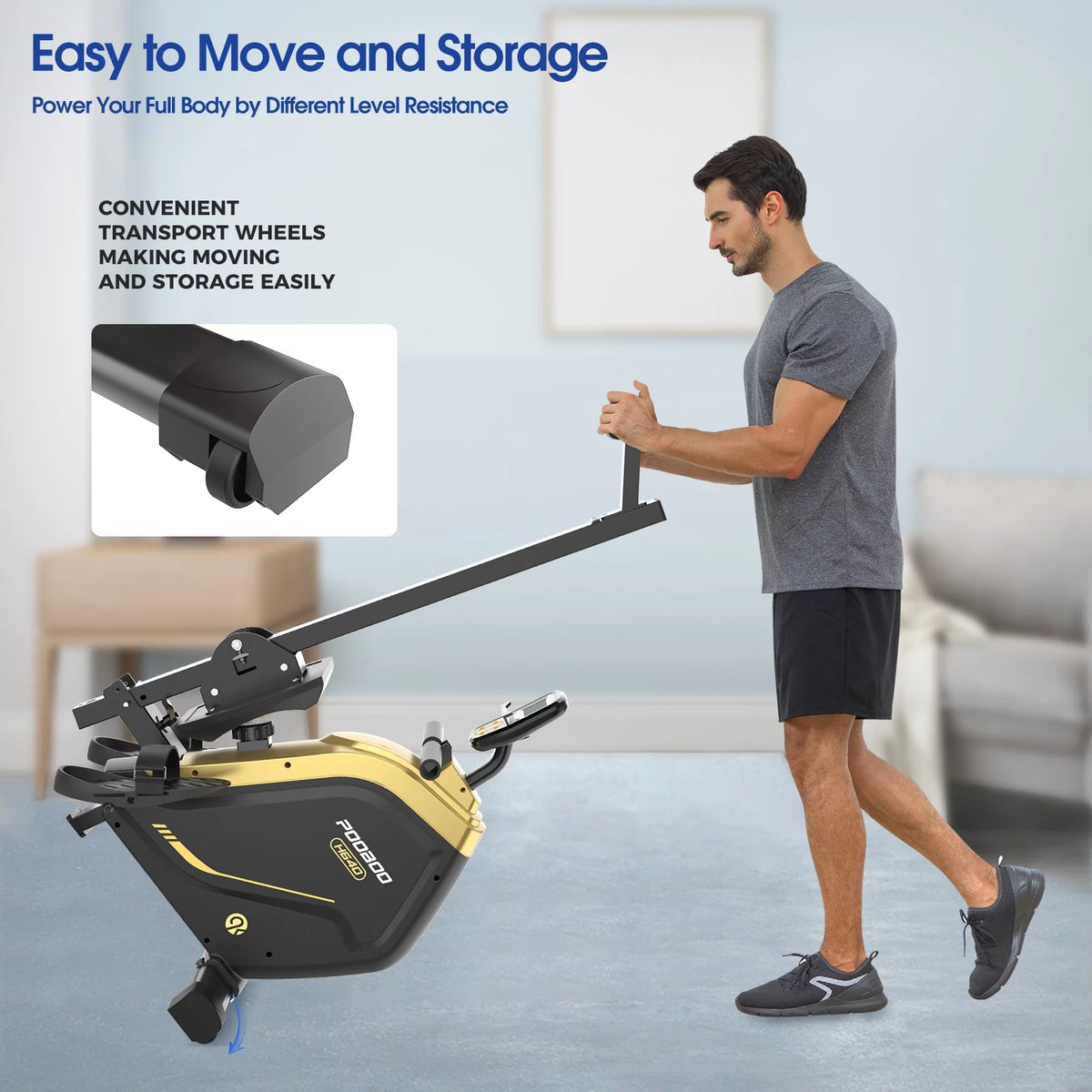 Rowing Machine with Digital Monitor and Electromagnetic Resistance Z3831