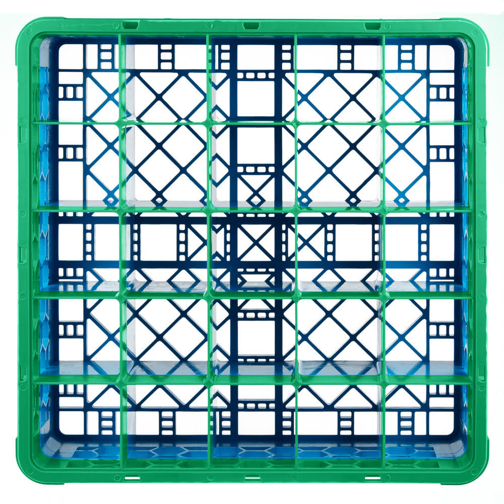 Green Color-Coded Glass Rack with 1 Extender Q37251