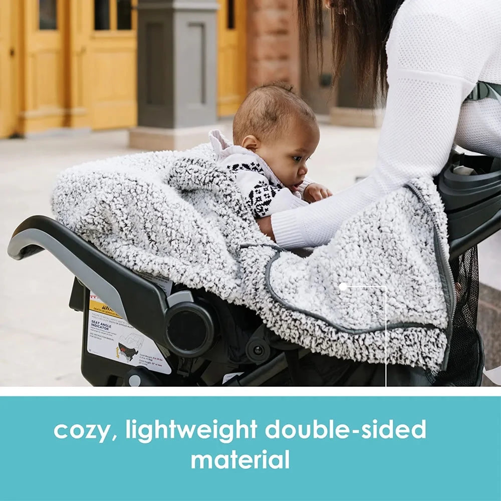Winter Baby Car Seat Cover with Warm Sherpa Lining P3130