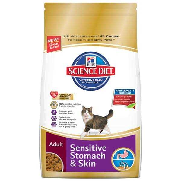 Sensitive Stomach and Skin Dry Cat Food E756477
