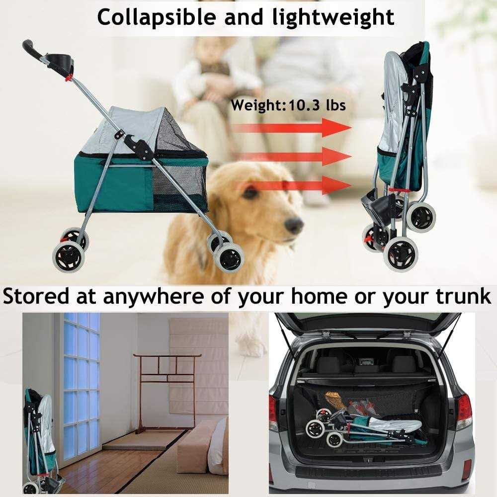 Folding Pet Stroller with Cup Holder Y9116