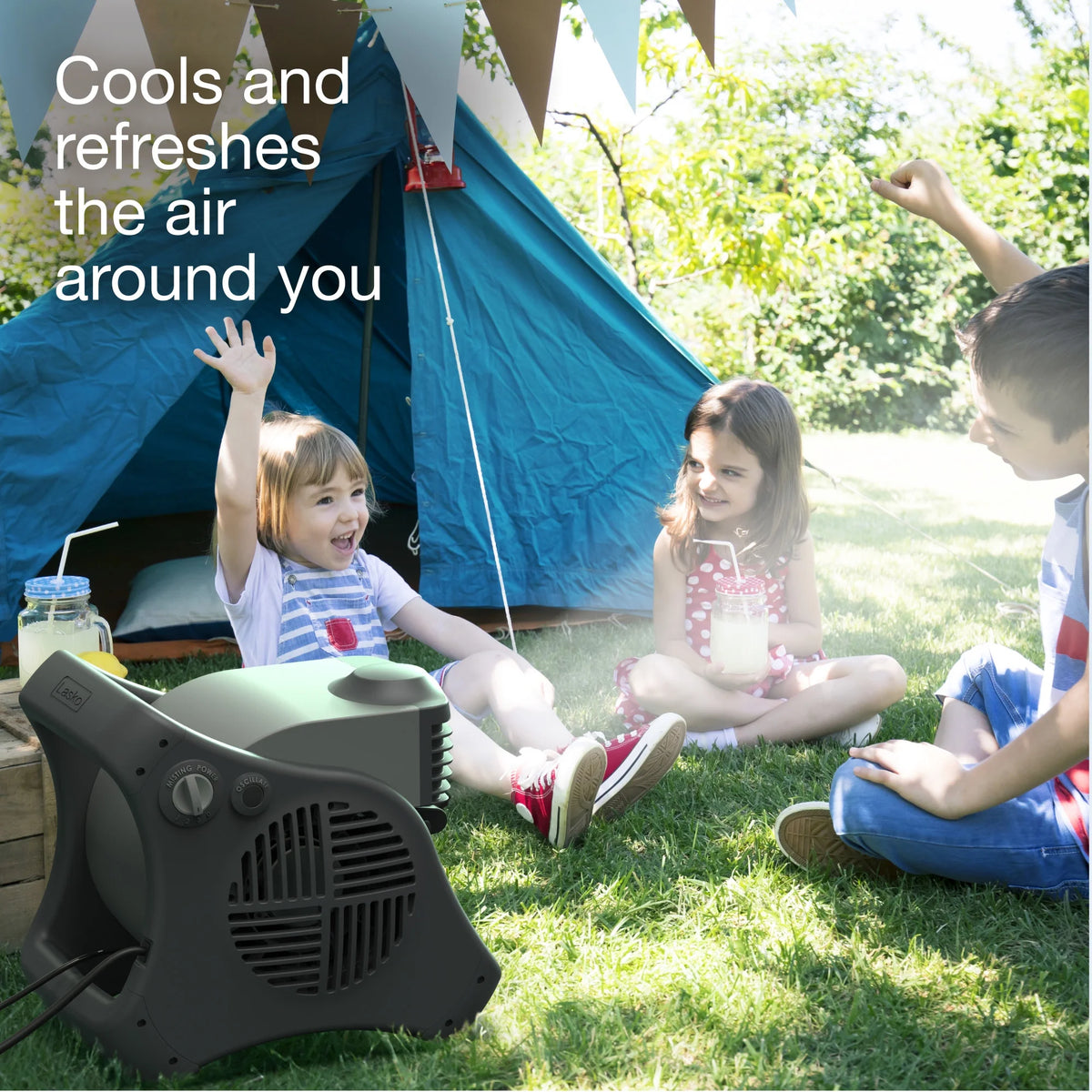15" Outdoor Misting Fan with 3 Speeds, Black B700